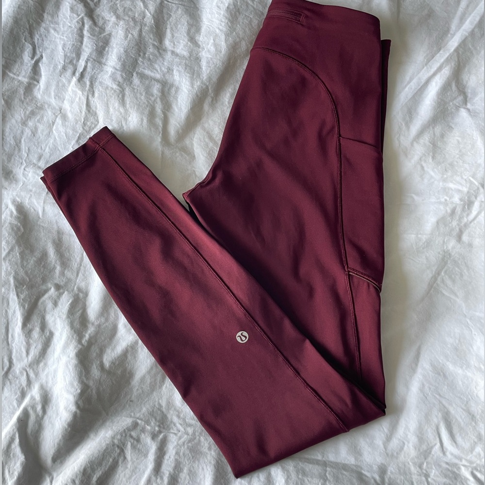 Lululemon Maroon Leggins